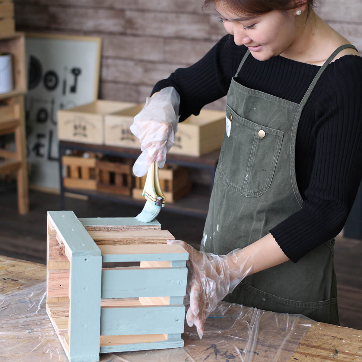 ミルクペイント ピスタチオグリーン 水性屋内用塗料