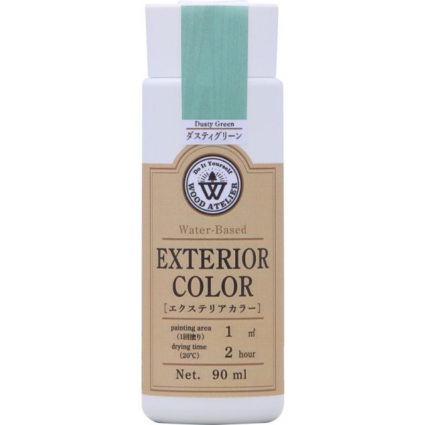 水性屋外用ステイン ダスティグリーン 90ml Wood Atelier エクステリアカラー