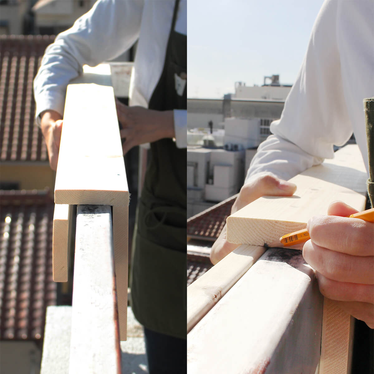 ベランダでもチルタイムを。可動式カウンターテーブル DIY FACTORY