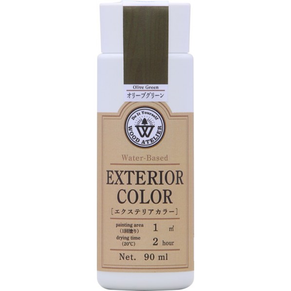 水性屋外用ステイン オリーブグリーン 90ml Wood Atelier エクステリアカラー